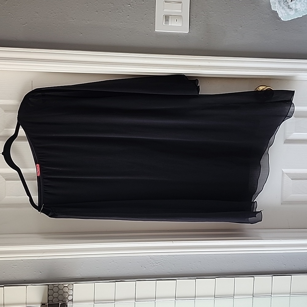 Ashley Stewart Assymetrical Black Dress